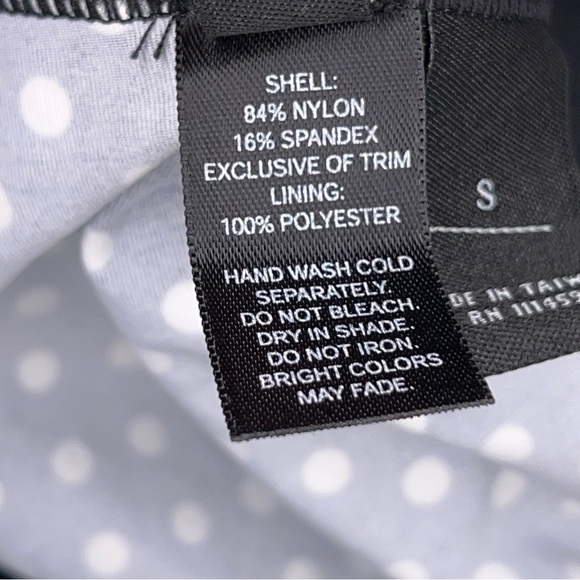 Small White House Black Market Swim Top  Strapless Retro Pinup Polka Dot - Picture 9 of 10